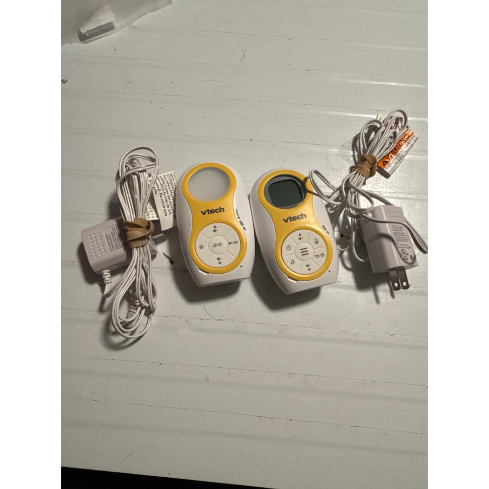VTech Audio Baby Monitor Unisex OS White Yellow Digital DECT 6.0 DM221